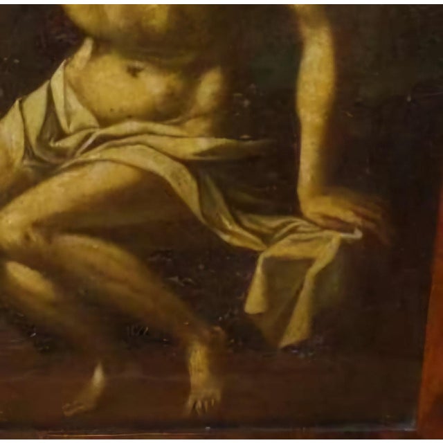 This intimate cabinet piece, after Jusepe de Ribera's famous model "Saint Jerome Hearing the Trumpet of the Last Judgment"...