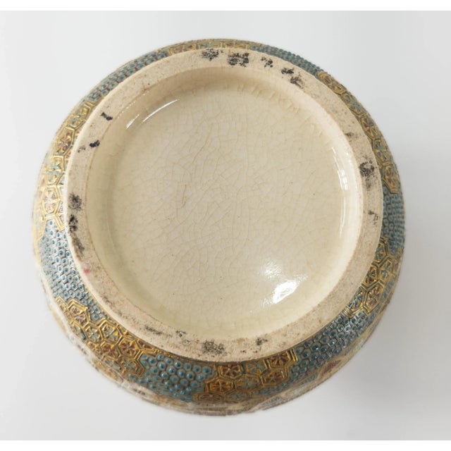 Early 20th Century Japanese Moriage Satsuma Vase Unsigned For Sale - Image 9 of 11