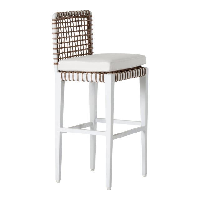 Delta Kappa Bar Stool in White For Sale