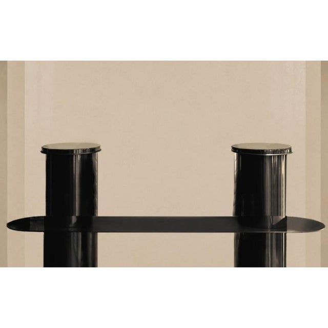 Not Yet Made - Made To Order Cabaret 02 Console Table in Licorice Glossy Varnished Aluminum by Caspal For Sale - Image 5 of 8