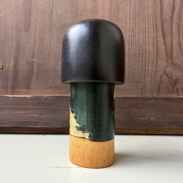 Wood Vintage Japanese Gumma Kokeshi by Kisaku, 1980s For Sale - Image 7 of 8