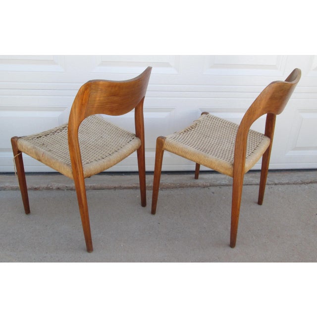 2 Niels Otto Moller Attributed Model 71 Chairs For Sale - Image 6 of 12
