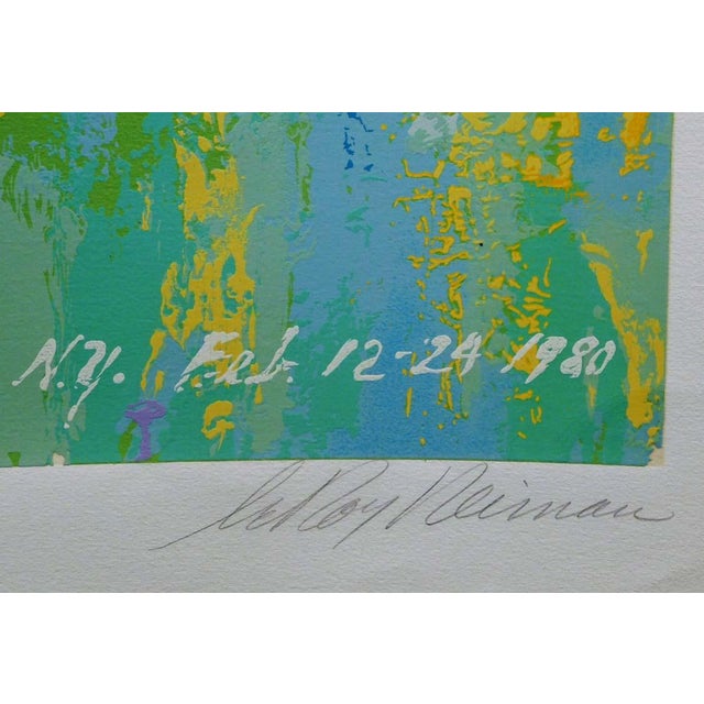 Impressionist LeRoy Neiman"Lake Placid Winter Olympics 1980"Hand Signed Unframed Offer Welcome For Sale - Image 3 of 5