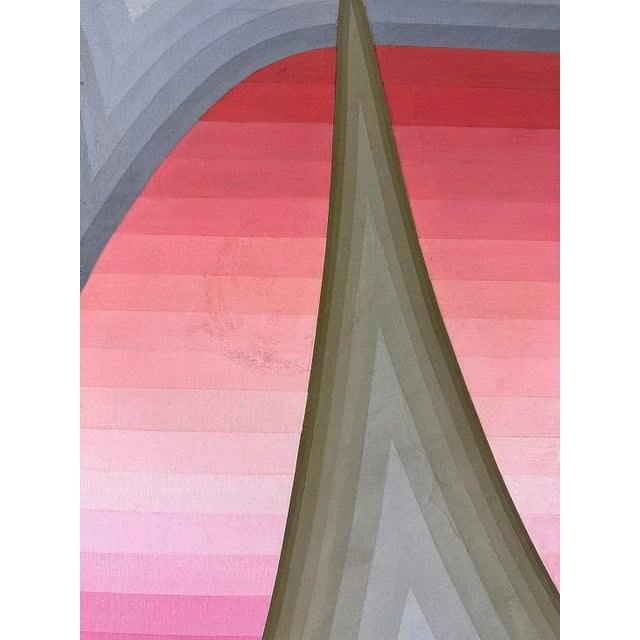 Mid Century Hard Line Abstract For Sale - Image 4 of 9