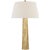 Traditional Chapman & Myers by Visual Comfort Signature Fluted Spire Large Table Lamp in Gilded Iron with Linen Shade For Sale - Image 3 of 3