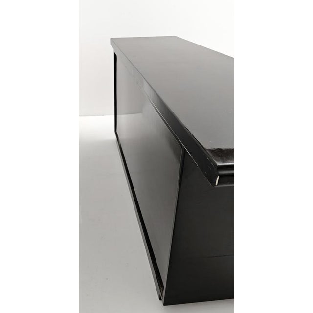 Chest of Drawers in Glossy Black Lacquered Wood, 1980s For Sale - Image 15 of 18