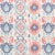 Sample- Schumacher Elizia Ikat Fabric in Rose & Indigo For Sale