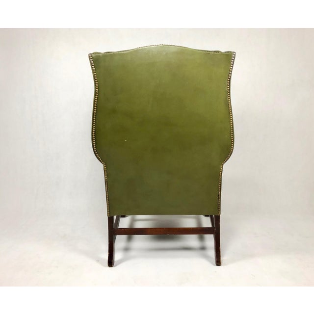 Vintage Leather Wingback Chair, 1960s For Sale - Image 11 of 16