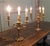 1930s Large Brass Three Branch Table Lamps Candelabra, 1930, Set of 2 For Sale - Image 5 of 9