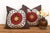 Pair of 18" Orange Flower Suzani Pillow Covers For Sale - Image 9 of 9