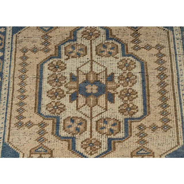 Turkish Mini Rug Oriental Hand Knotted Vintage Rug 1'10" x 3'2" #21189 For Sale - Image 4 of 8