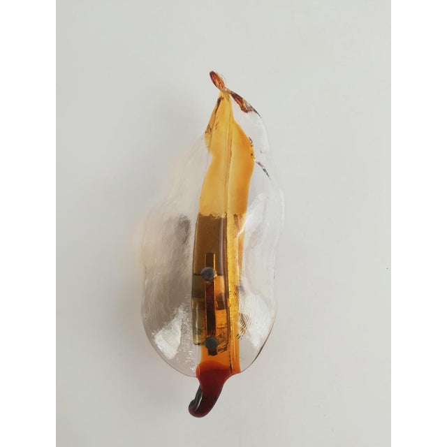 Gold Leaf-Shaped Murano Glass Sconces from La Murrina, Italy, 1970s, Set of 3 For Sale - Image 8 of 18