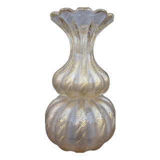 Barovier Vase in Murano Glass with Gold Dust, 1960 For Sale