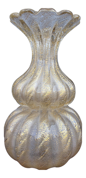 Barovier Vase in Murano Glass with Gold Dust, 1960