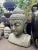 Asian Vintage Stone Garden Buddha Bust Statue For Sale - Image 3 of 6