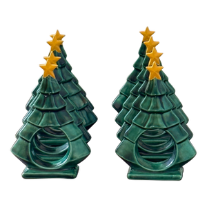 Vintage Christmas Tree Napkin Rings--Set of Eight