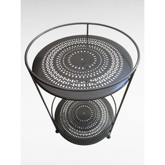 Authentic vintage French modernist accent piece by legendary outdoor furniture maker Fermob. Crafted in France from...