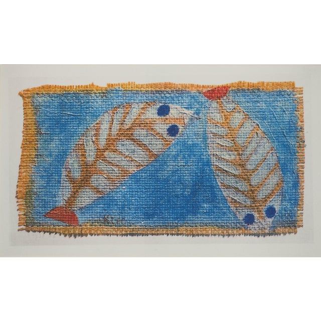 Paul Klee, Blue-Eyed Fish, Signed Heliogravure For Sale