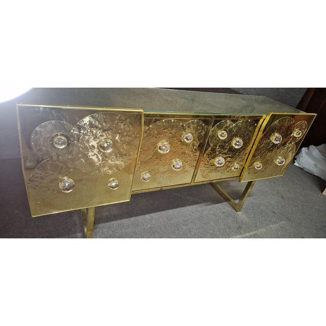 Brass and Murano Glass Sideboard from Justfurnituress SRL For Sale - Image 18 of 18