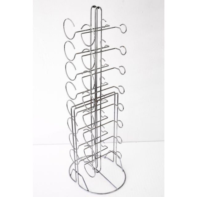 Vintage Postmodern Stainless Steel 16Bottle Wine Rack Tower Chairish