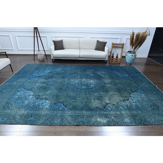 1970s 1970s Vintage Persian Handmade Wool Cotton Area Rug For Sale - Image 5 of 11