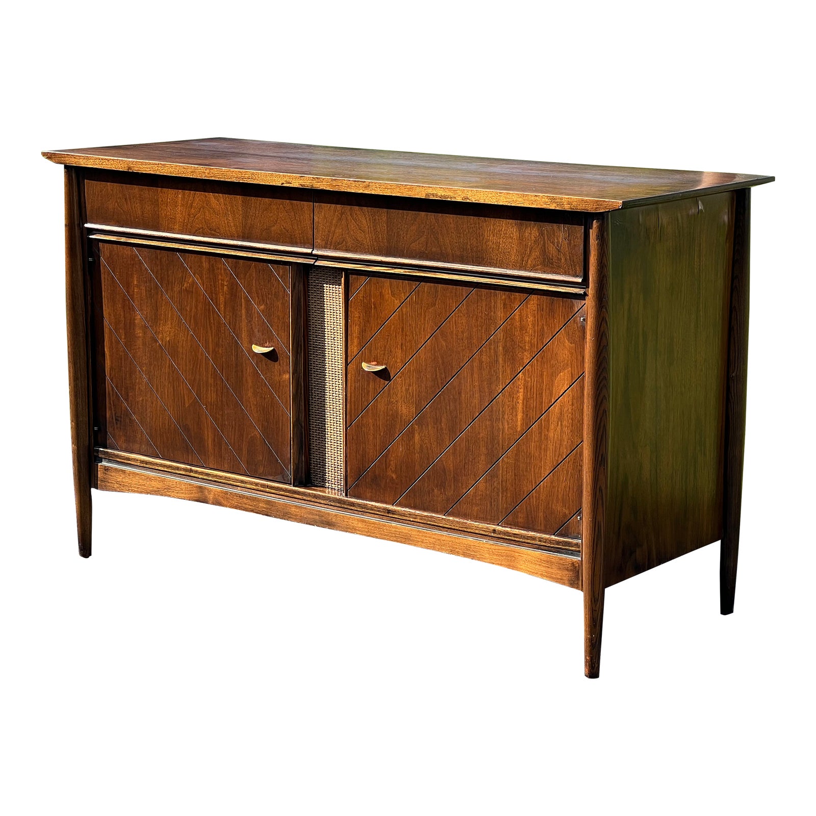 1960s Vintage Mid-Century Modern Walnut Server by Dixie | Chairish