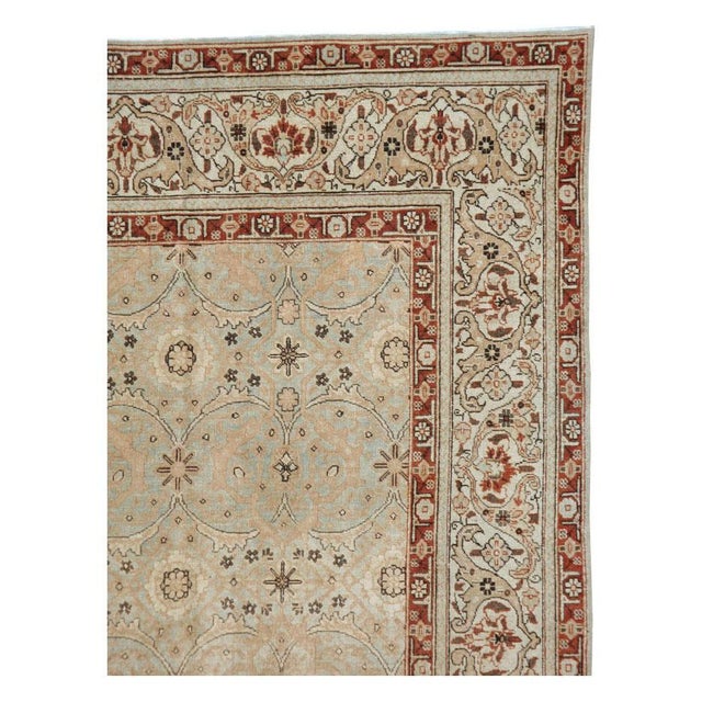 Rustic Galerie Shabab Collection Early 20th Century Handmade Persian Tabriz Small Room Size Carpet For Sale - Image 3 of 10