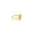 Contemporary Ruby & Diamond Accented Horsehead Matte Ring 14k Yellow Gold, Size 6 For Sale - Image 3 of 5