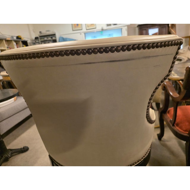 Century Furniture Leather Bar Stools, Set of Five For Sale - Image 13 of 14