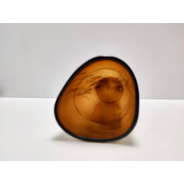 Postmodern Cylindric Encased and Hand-Blown Opaline Glass Vase, Italy, 1960s For Sale - Image 10 of 13