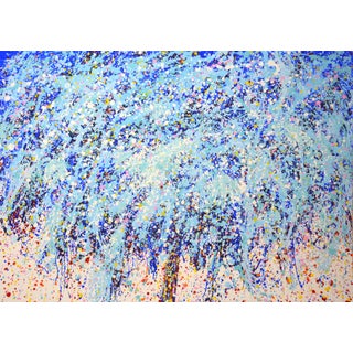 Blue Tree 2 .Original Contemporary Painting For Sale