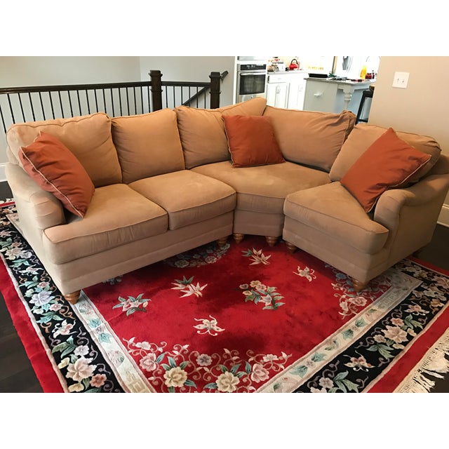 Microfiber Bassett Custom Sectional Chairish