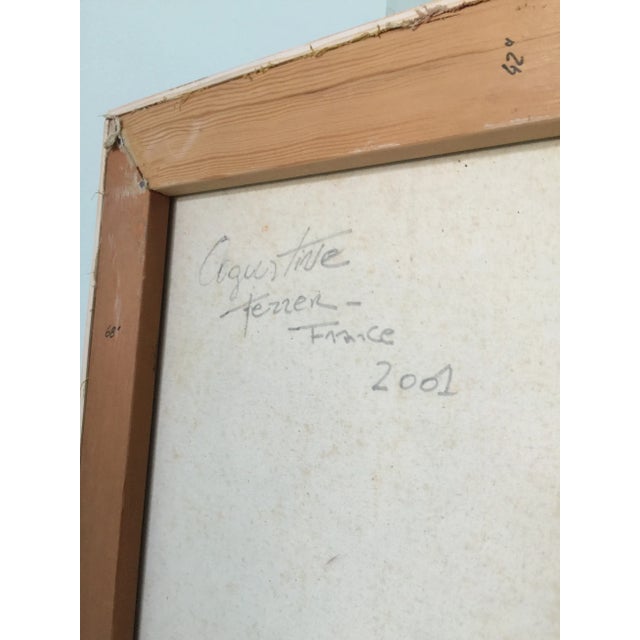 Textile Original Augustine Ferrer Large Scale Oil on Canvas For Sale - Image 7 of 8