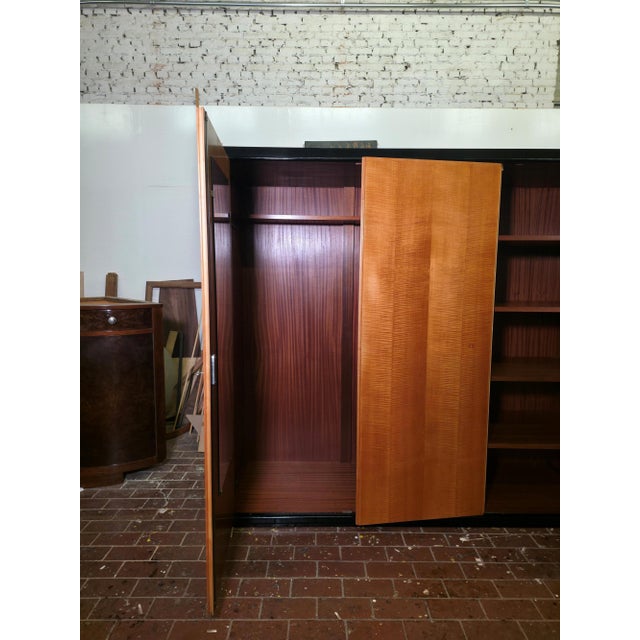 Art Deco Wardrobe and Hanging Cabinet, 1930s For Sale - Image 3 of 10