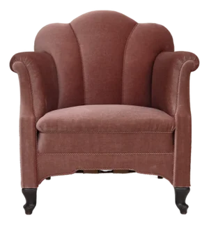 Danish Armchair in Velour and Oak, 1950s