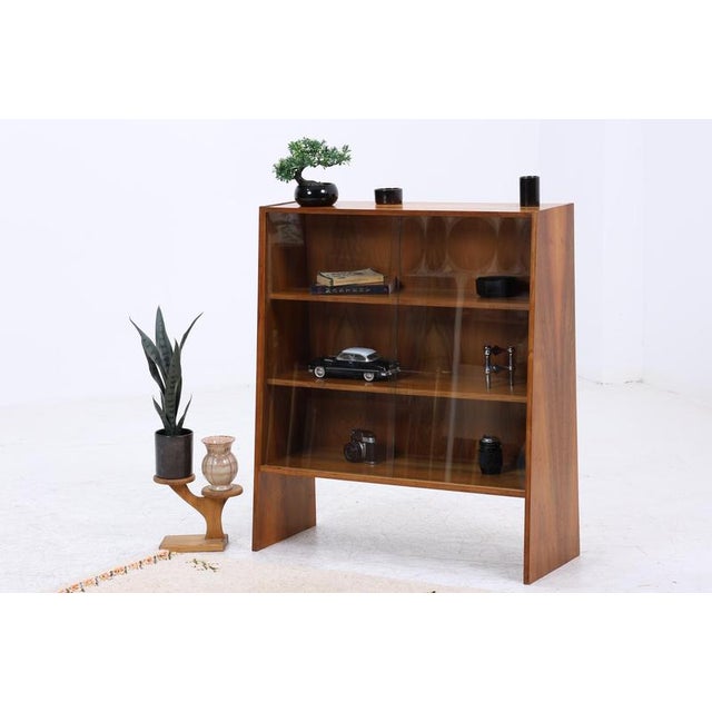 Small Mid-Century Walnut Bookcase, 1960s For Sale - Image 13 of 13