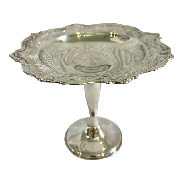 Vintage Gorham “Chantilly” Silver Plate Pedestal Candy Dish or Compote For Sale