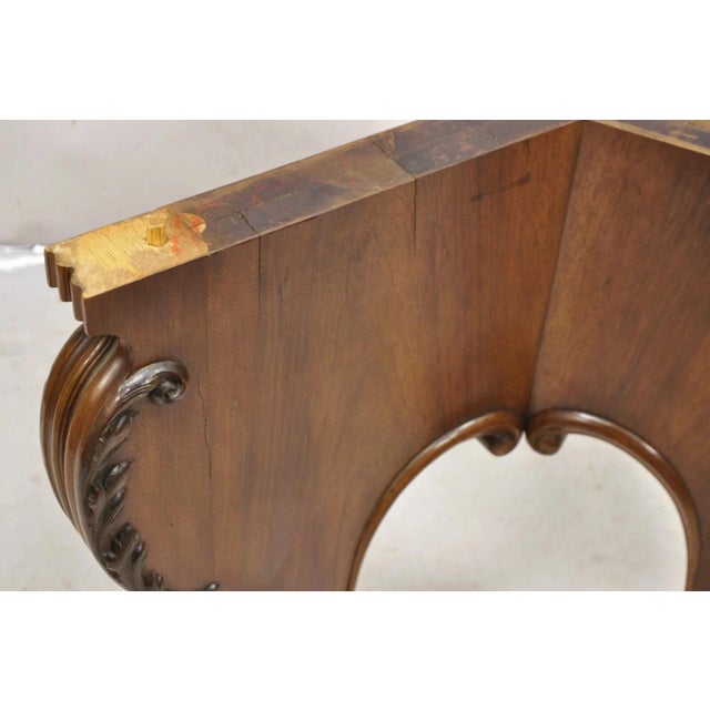 Antique German Renaissance Revival Carved Walnut Paw Feet Round Center Table For Sale - Image 9 of 12