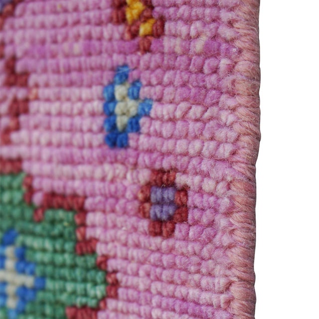 Contemporary 2x3' Hand-Knotted Oushak Inspired Hackney in Lavender For Sale - Image 3 of 3