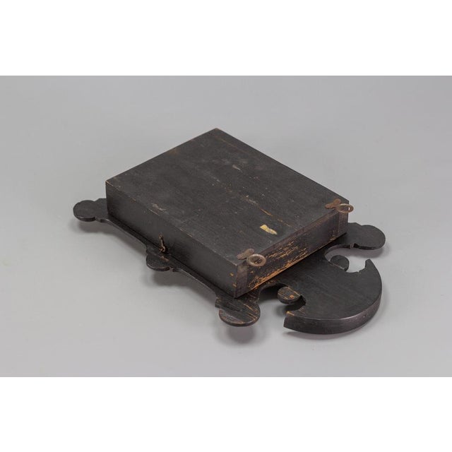 Small Louis Philippe Black Wooden Wall Hanging Key Cabinet, 1890s For Sale - Image 13 of 18