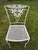 White Vintage Meadowcraft “Meadow Rose” Wrought Iron Dining Set, 5 Pieces For Sale - Image 8 of 12