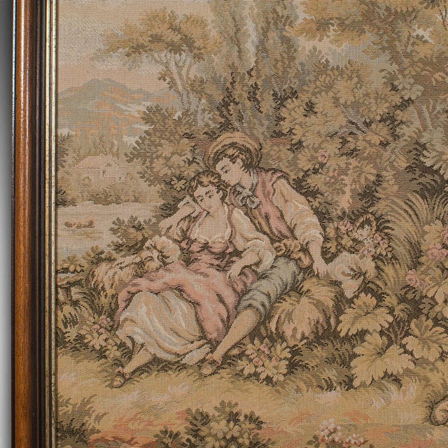1920s 1920s Small Antique Continental Needlepoint Tapestry For Sale - Image 5 of 11