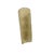 Pair of Murano glass wall sconces with a rectangular profile and tile shape. They feature a golden amber tone with a...