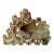 Vintage Chinese Hand-Carved Soapstone Brush Pot and Inkwell Featuring Intricate Openwork Foliage and Fruit Accents For Sale