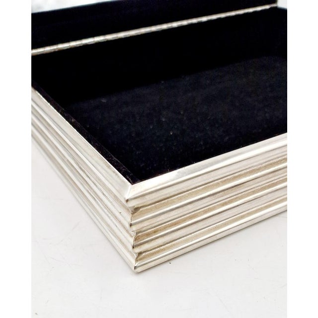 20th Century Silver Plated Jewelery Box For Sale - Image 12 of 13