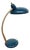 Adjustable Table Lamp in Duck Blue and Gold Metal, 1960s For Sale