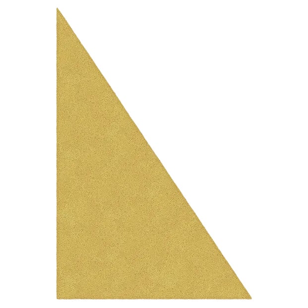 Mustard Triangle Plain Rug from Marqqa For Sale
