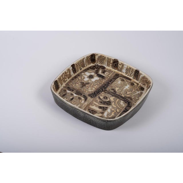 Elegant Royal Copenhagen Baca faience bowl, model 719/2883, designed in Denmark during the 1960s. A beautifully decorative...