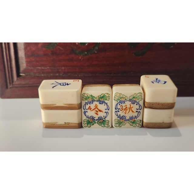 Stunning Antique Travel Mahjong Set From the 1920s For Sale - Image 13 of 17