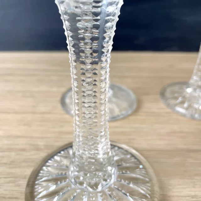 Glass Early 1900s Eapg Victorian Glasses With Petaled Edges - Set of 4 For Sale - Image 7 of 10